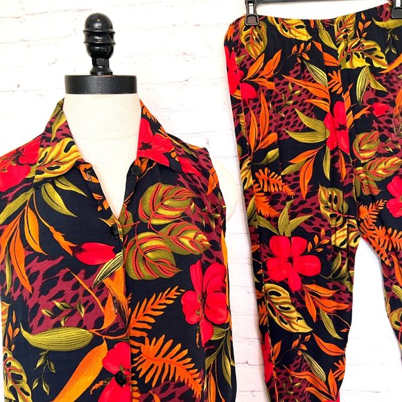 90's Summer Set - Tropical Print - Size Small - S.A.Designs - Picture 6 of 9
